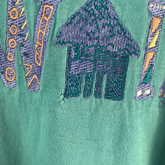 Vtg 90s Hawaii Single Stitch TShirt Size OSFA (XL) Sgt. Leisure Embroidered - Picture 8 of 8